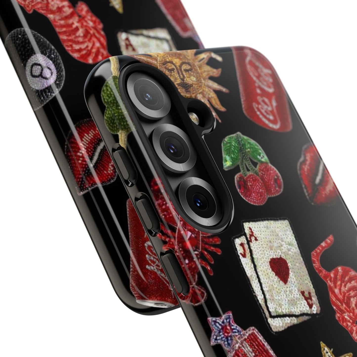 Retro Patch Motif Tough Case