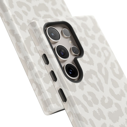 White Leopard Print Tough Case