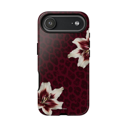 Burgundy Lily Leopard Tough Case