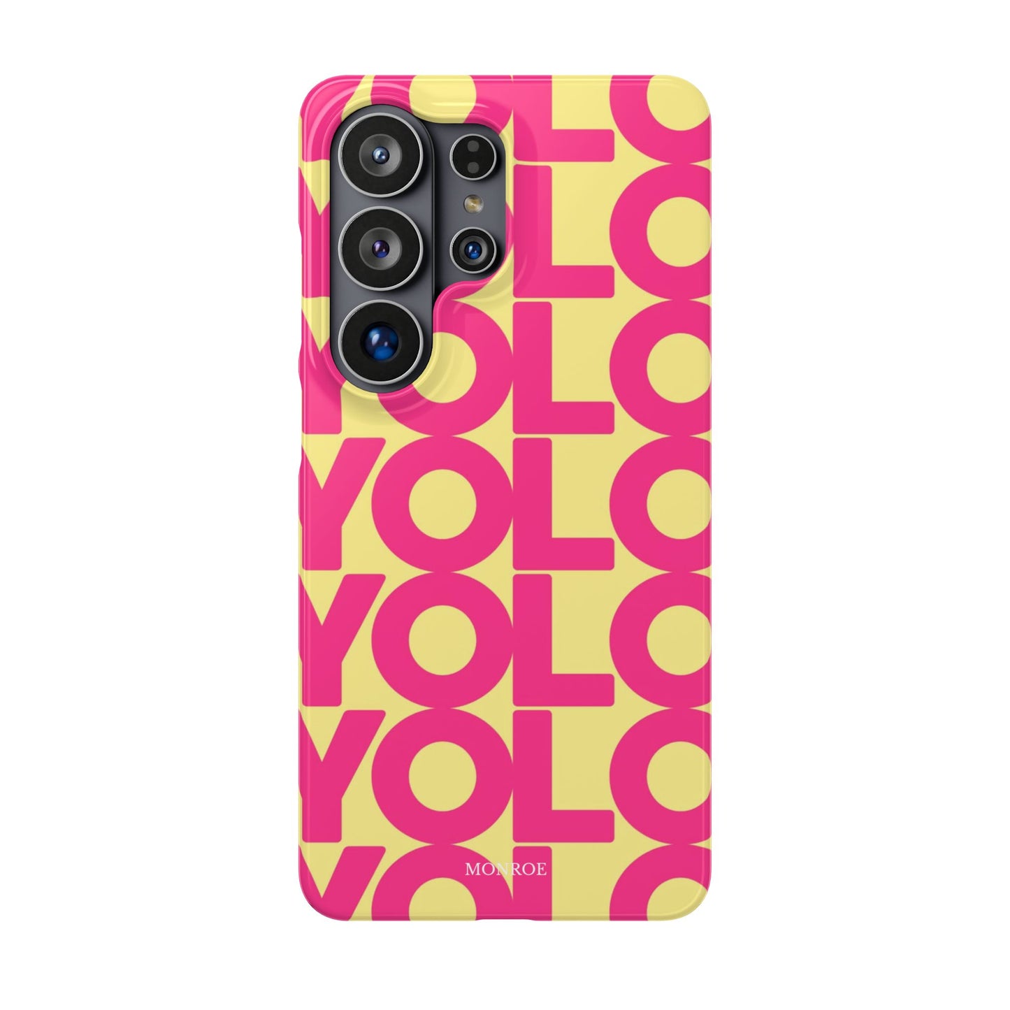 Bold pink ''YOLO'' Case