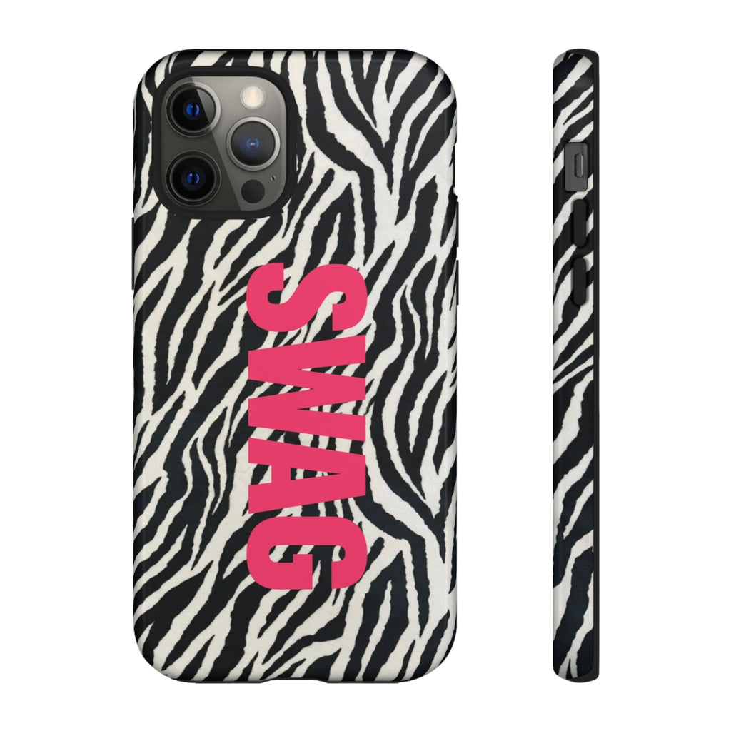 'SWAG' Zebra Print Tough Case