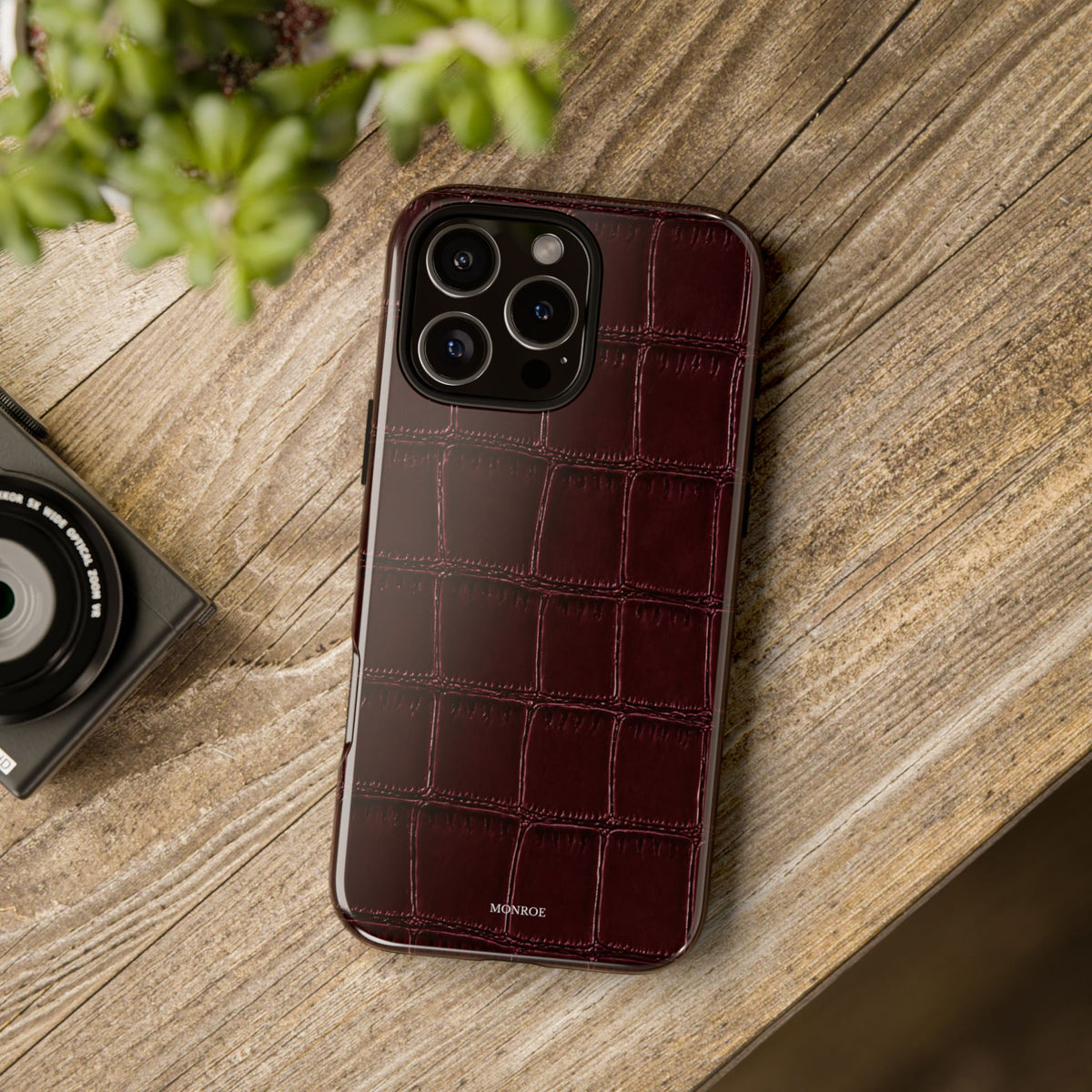 Burgundy Croc Tough Case