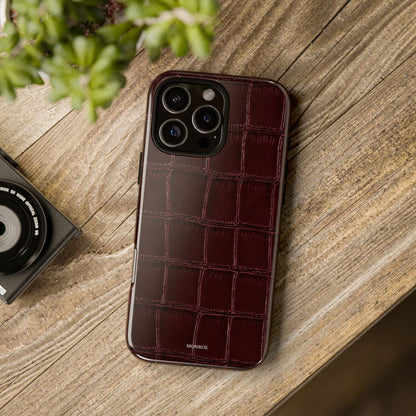 Burgundy Croc Tough Case