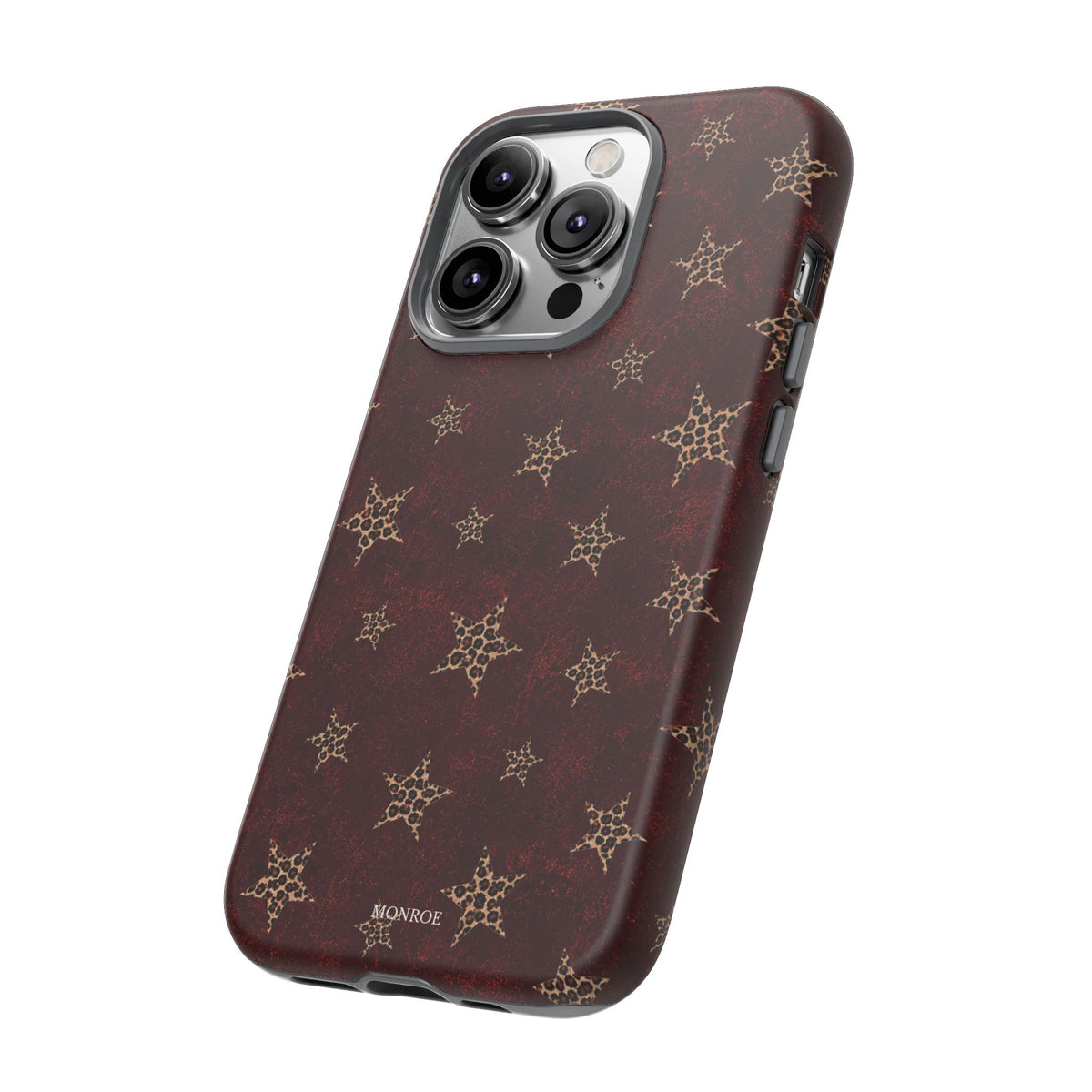 Burgundy Leopard Star Tough Case