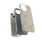 White Lace Pattern Tough Phone Case