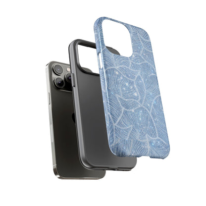 Glacier Blue Floral Tough Case