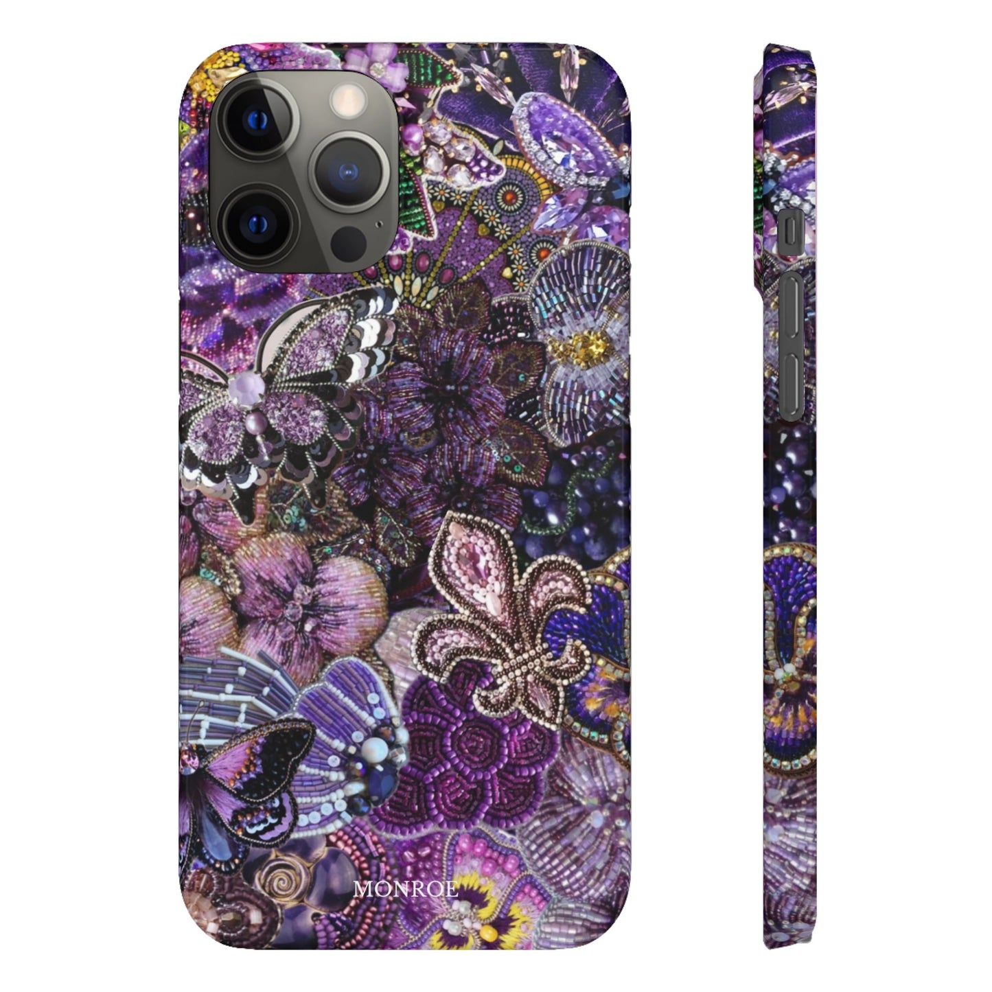 Purple Floral Butterfly Case