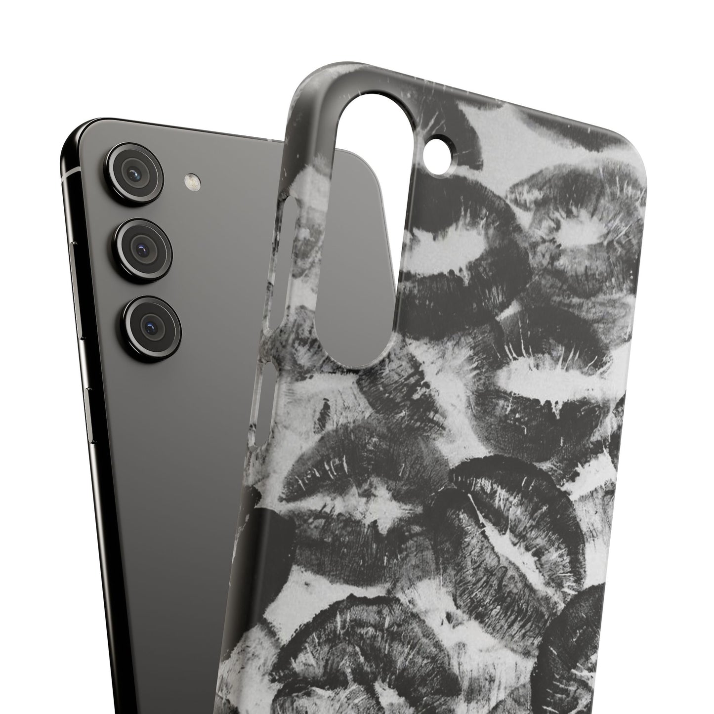 Black & White Kiss Print Case