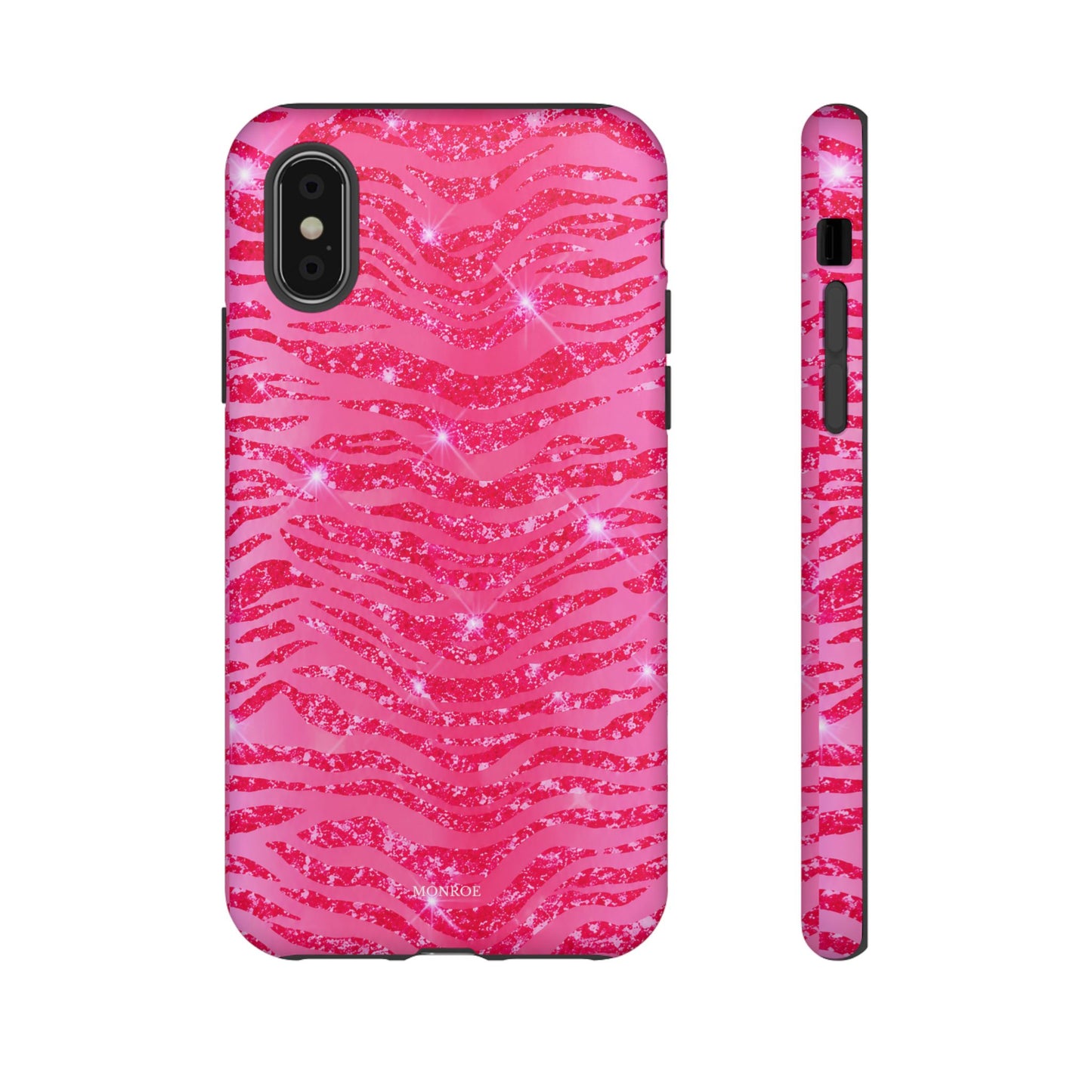 Pink Glitter Zebra Tough Case