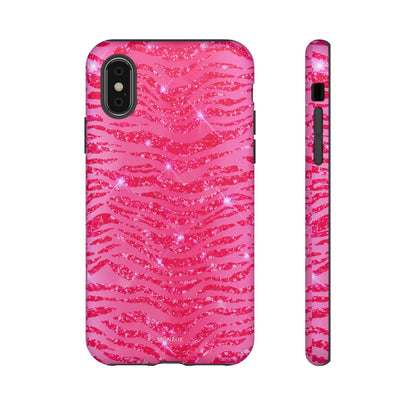 Pink Glitter Zebra Tough Case