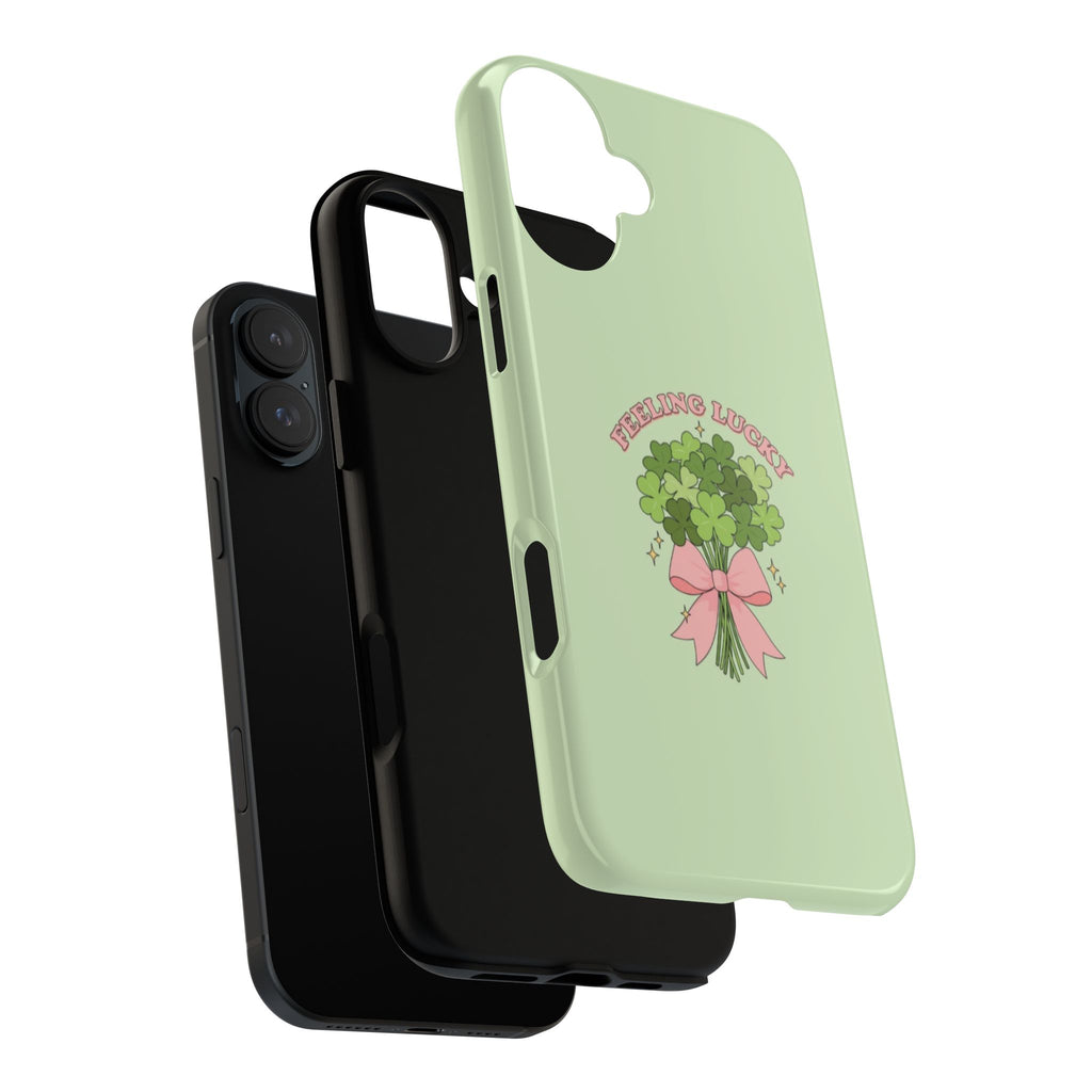 ‘Feeling Lucky' Clover Bouquet Tough Phone Case