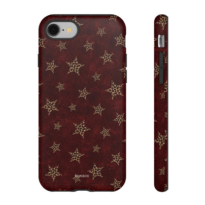 Burgundy Leopard Star Tough Case
