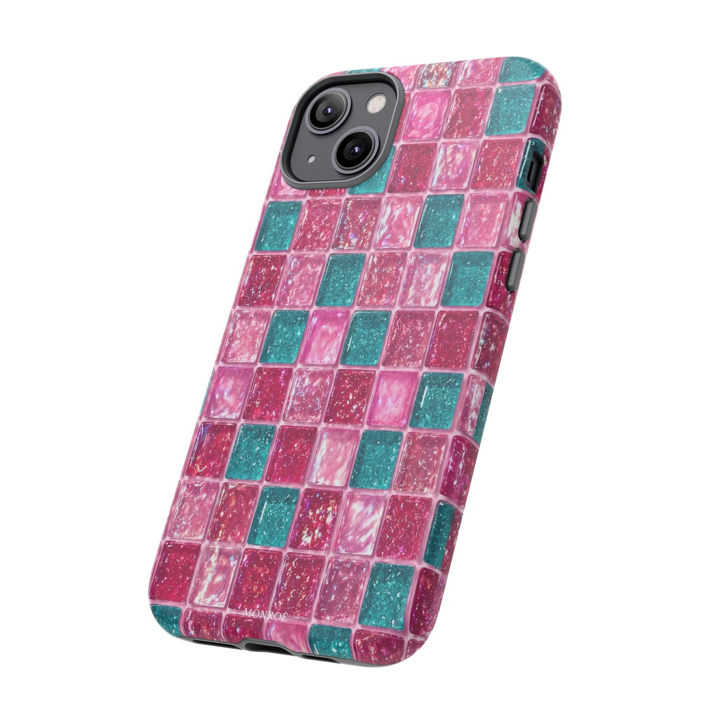 Pink Teal Mosaic Tough Case