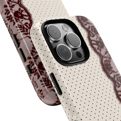 Burgundy Lace Edge Tough Case