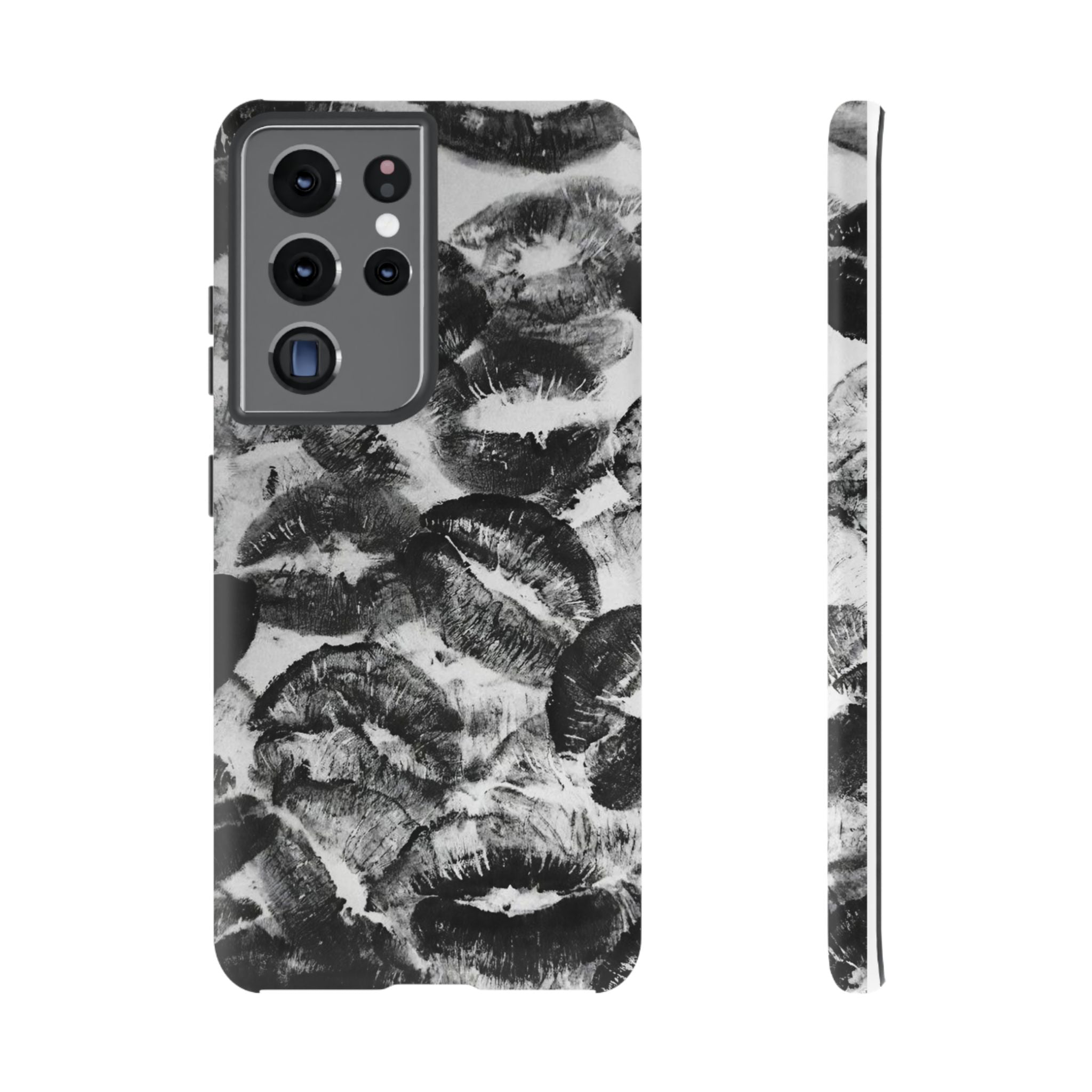 Black and Kiss Design Phone Case
