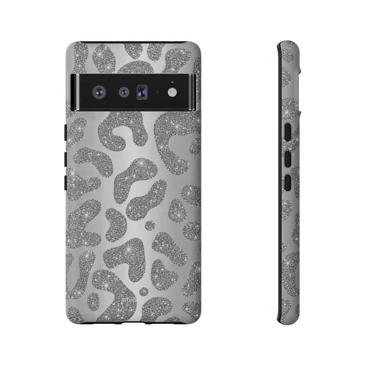 Silver Glitter Leopard Tough Case