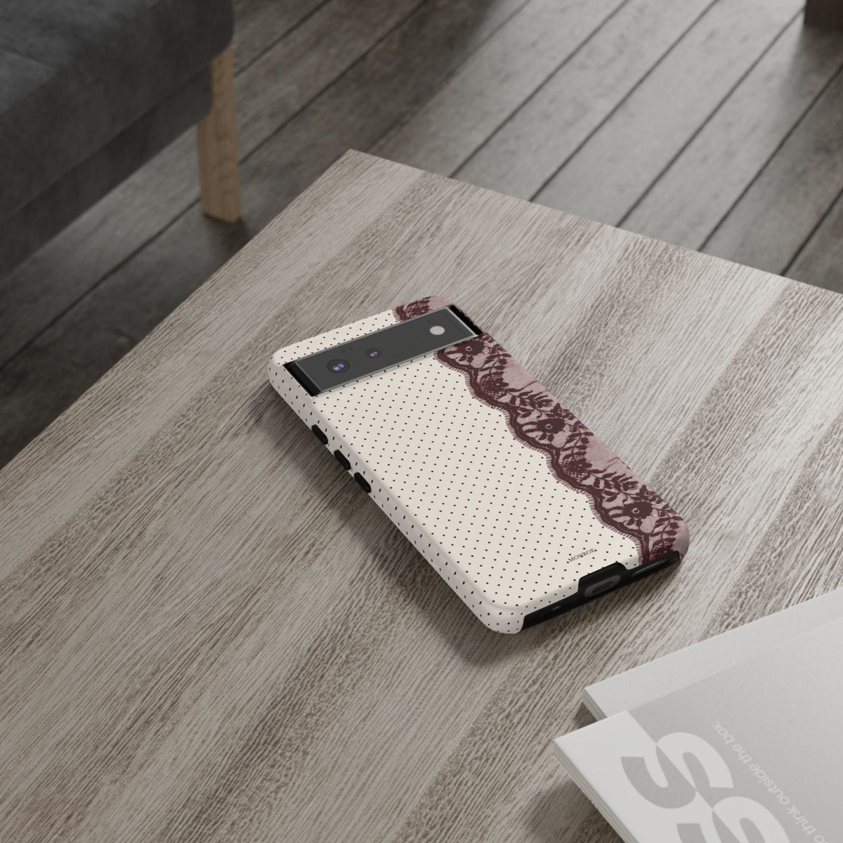 Burgundy Lace Edge Tough Case
