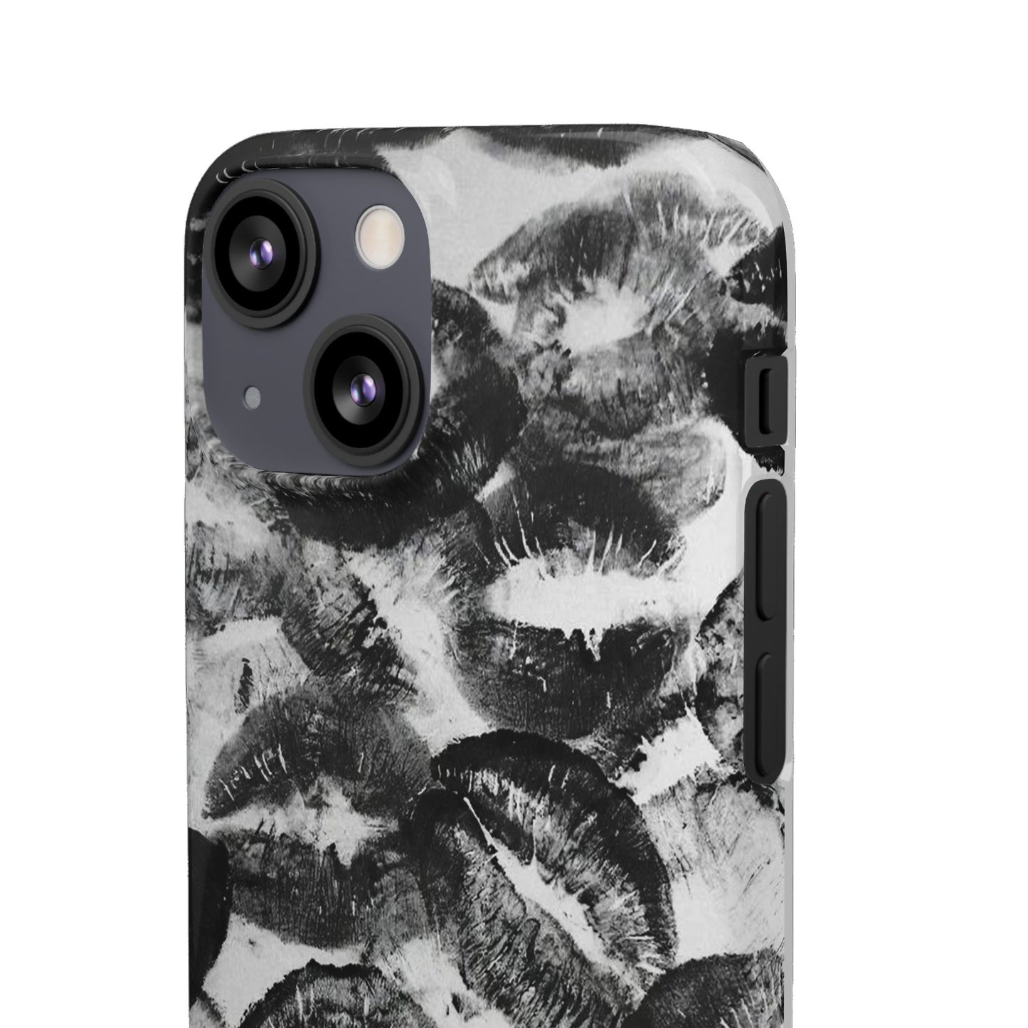 Black & White Kiss Print Case