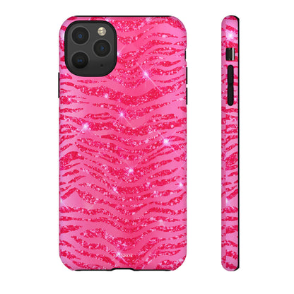 Pink Glitter Zebra Tough Case