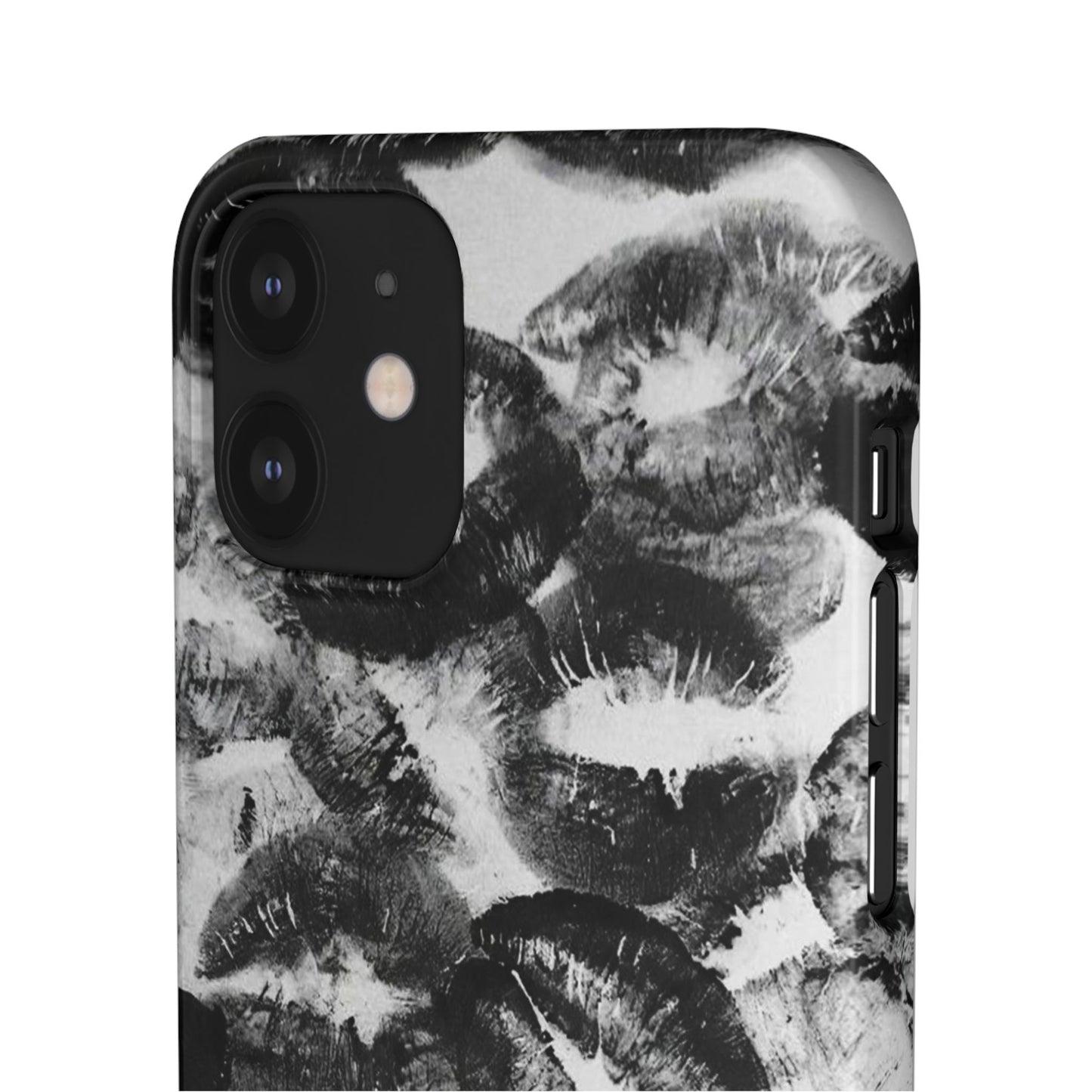 Black & White Kiss Print Case