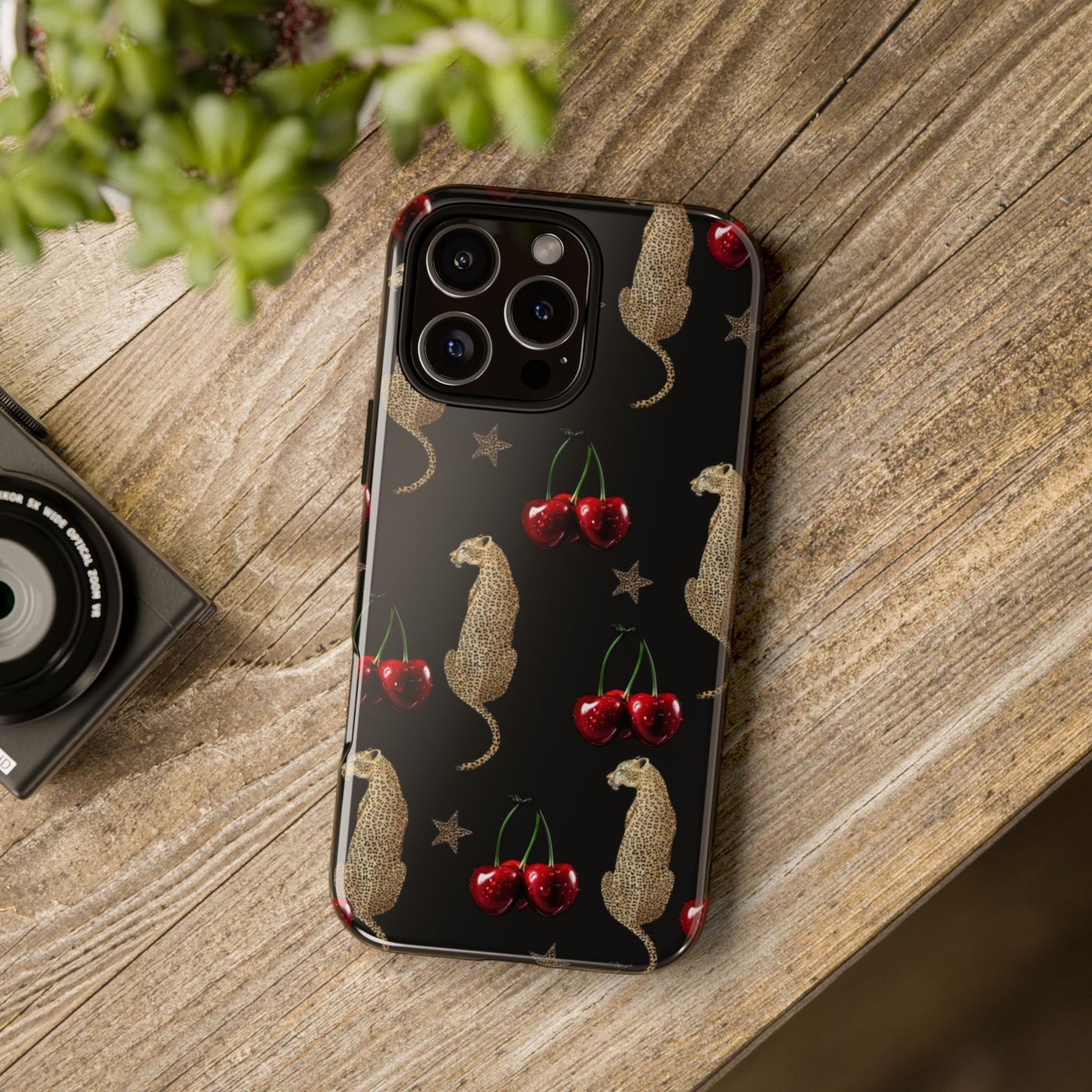 Leopard & Cherry Tough Case