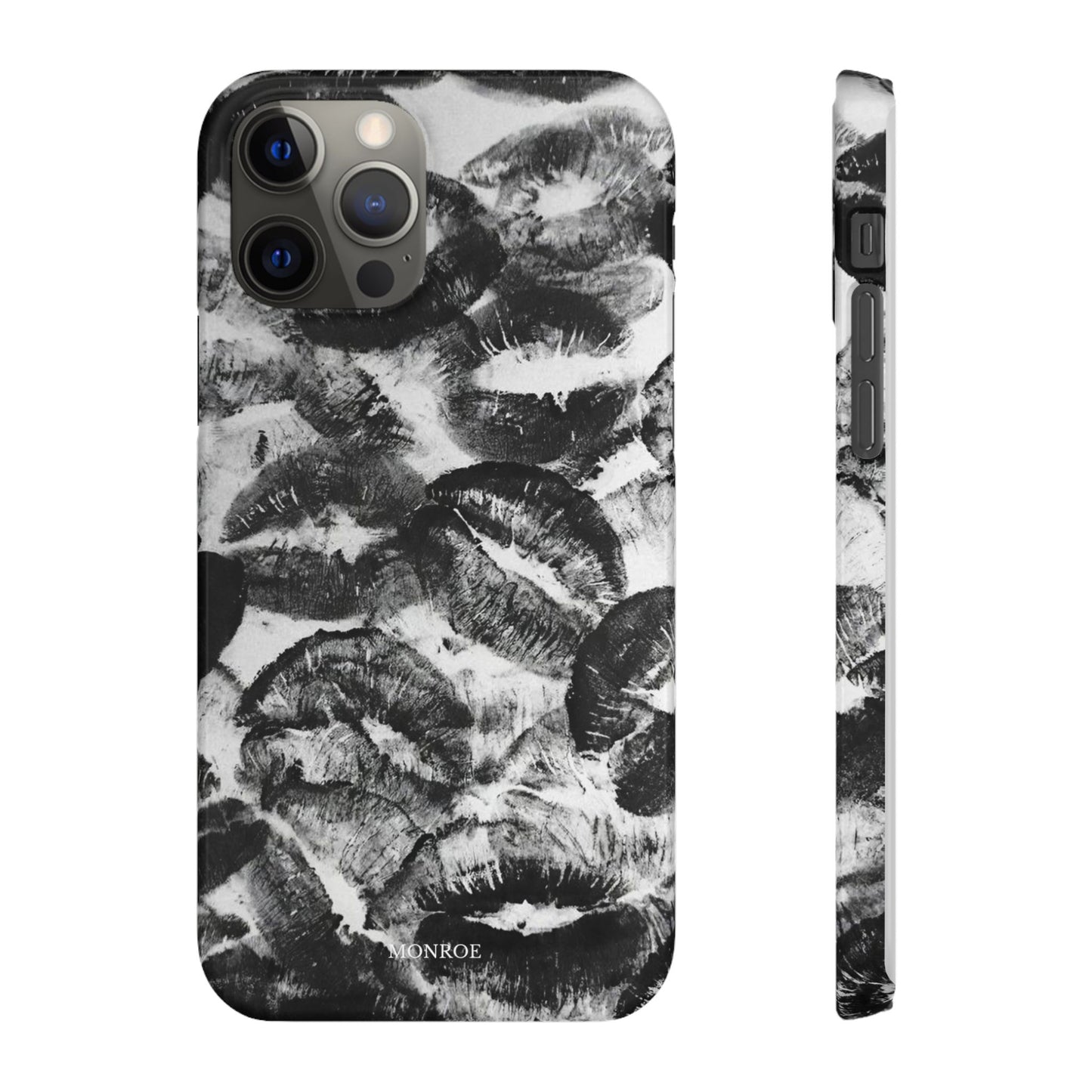 Black & White Kiss Print Case