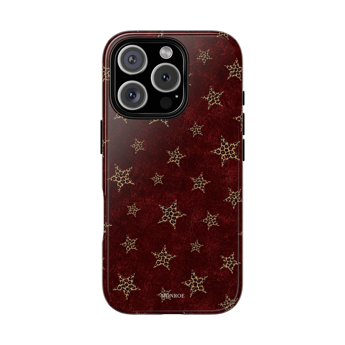 Burgundy Leopard Star Tough Case