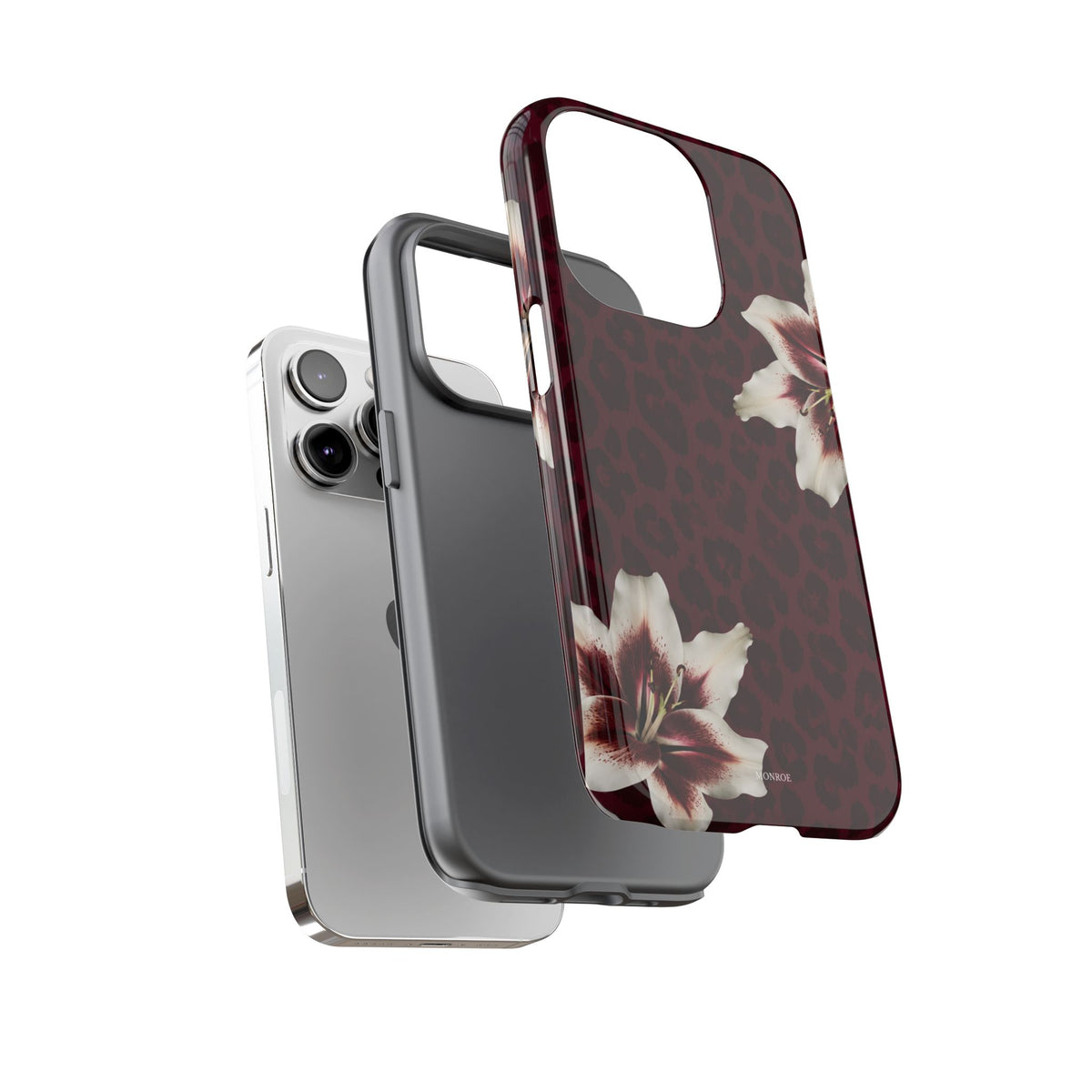Burgundy Lily Leopard Tough Case