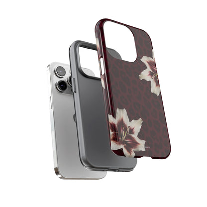 Burgundy Lily Leopard Tough Case