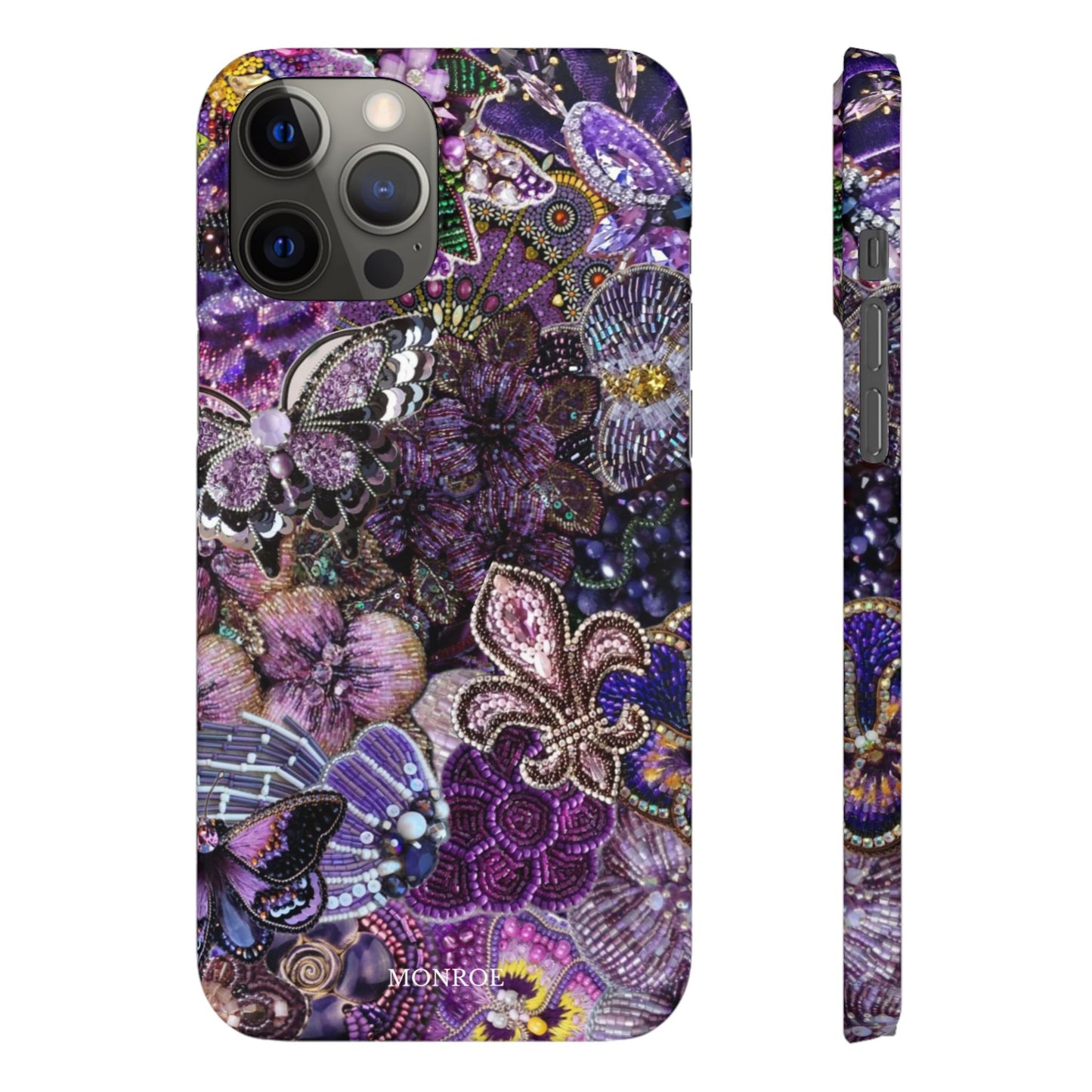 Purple Floral Butterfly Case