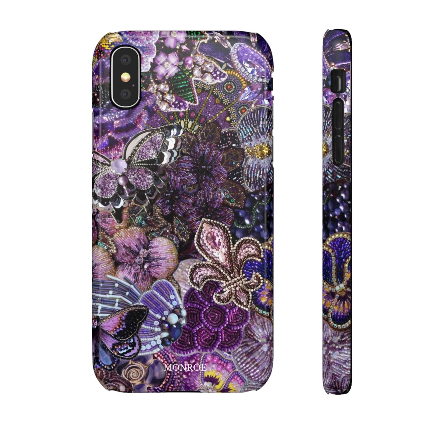 Purple Floral Butterfly Case