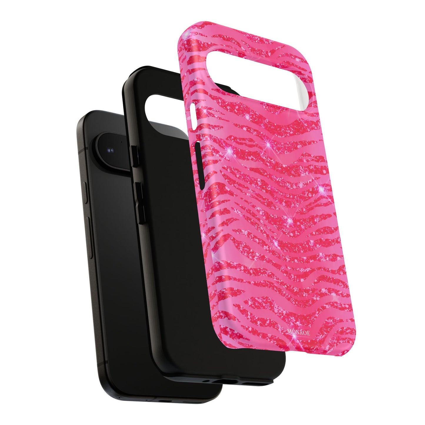 Pink Glitter Zebra Tough Case