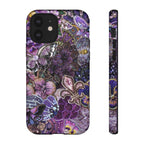 Purple Fleur-de-Lis Floral Tough Phone Case