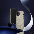 White Lace Pattern Tough Phone Case