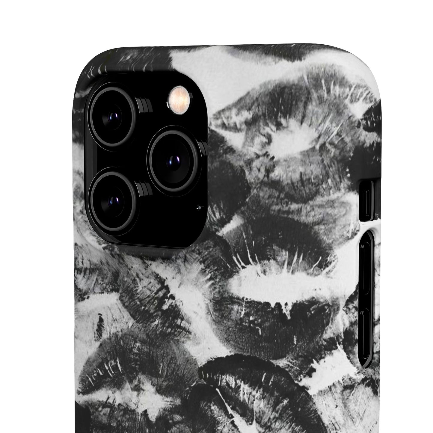 Black & White Kiss Print Case