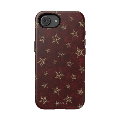 Burgundy Leopard Star Tough Case