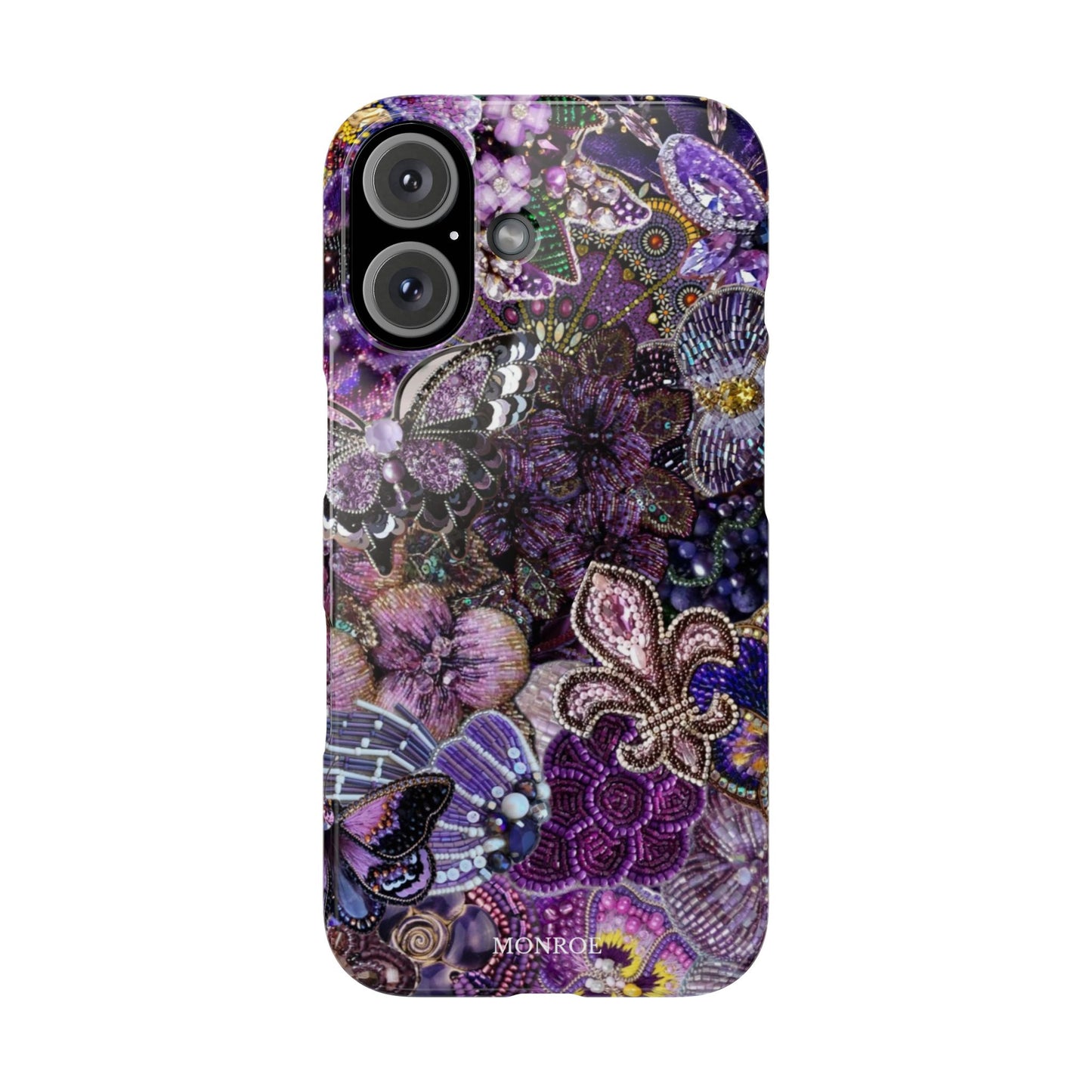 Purple Floral Butterfly Case