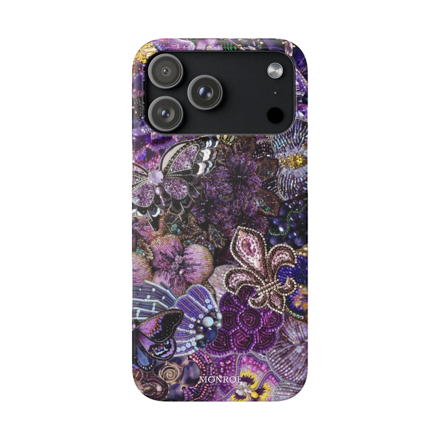 Purple Floral Butterfly Case