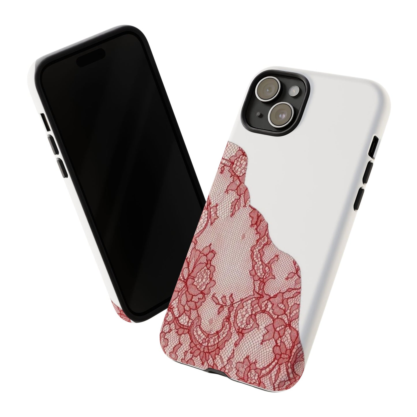 Red Lace Edge Tough Phone Case