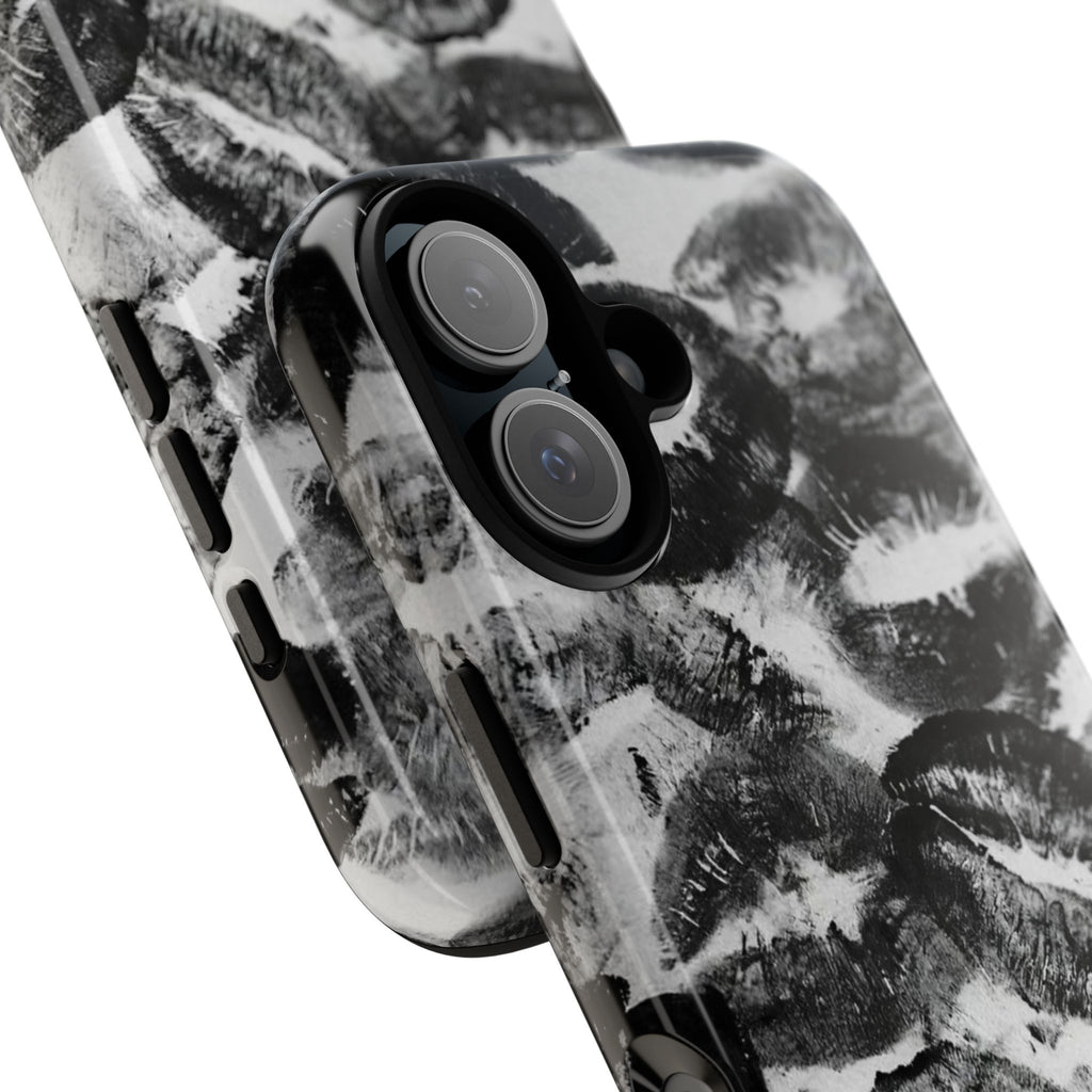 Black and Kiss Design Phone Case