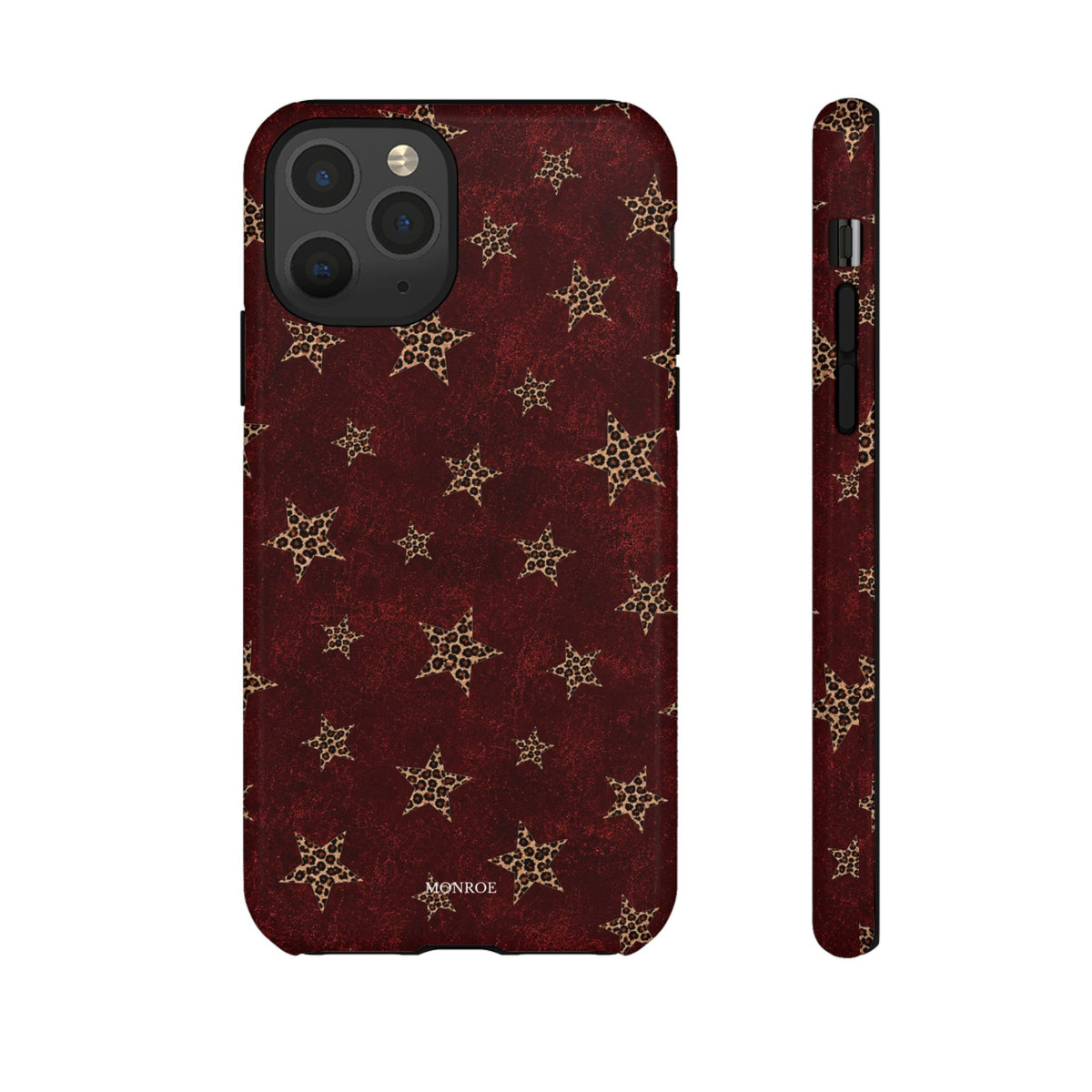 Burgundy Leopard Star Tough Case