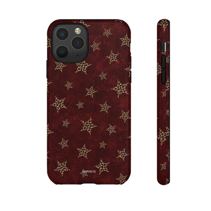 Burgundy Leopard Star Tough Case