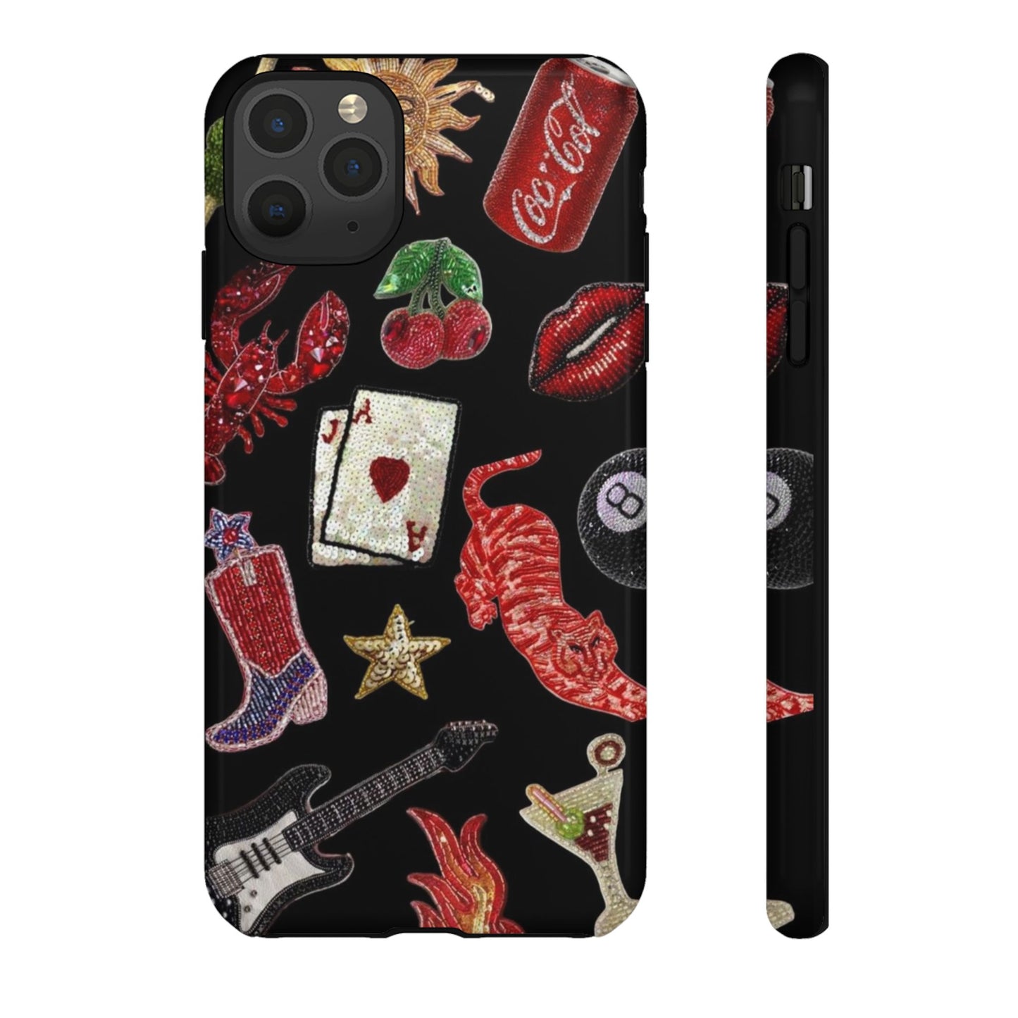 Retro Patch Motif Tough Case