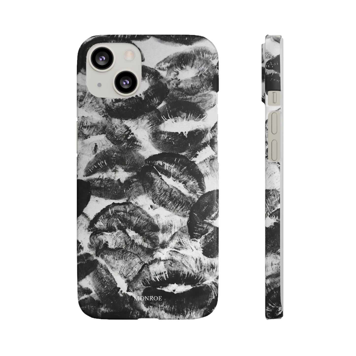Black & White Kiss Print Case