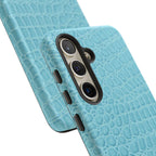 Croc Embossed Turquoise Phone Case