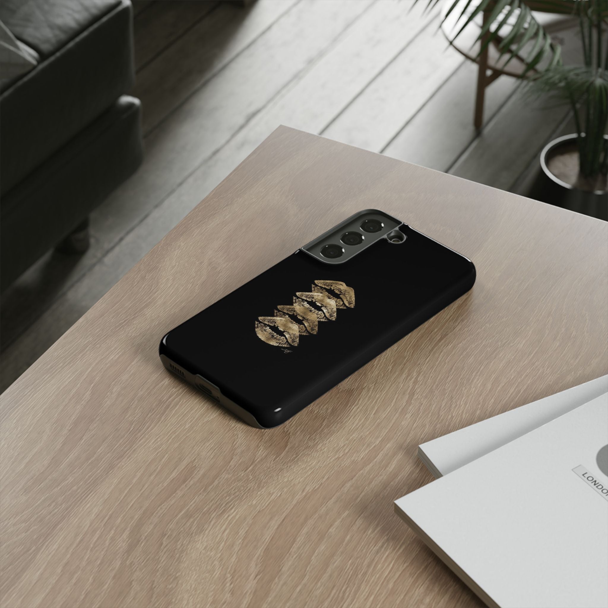 Golden Lipstick Phone Case