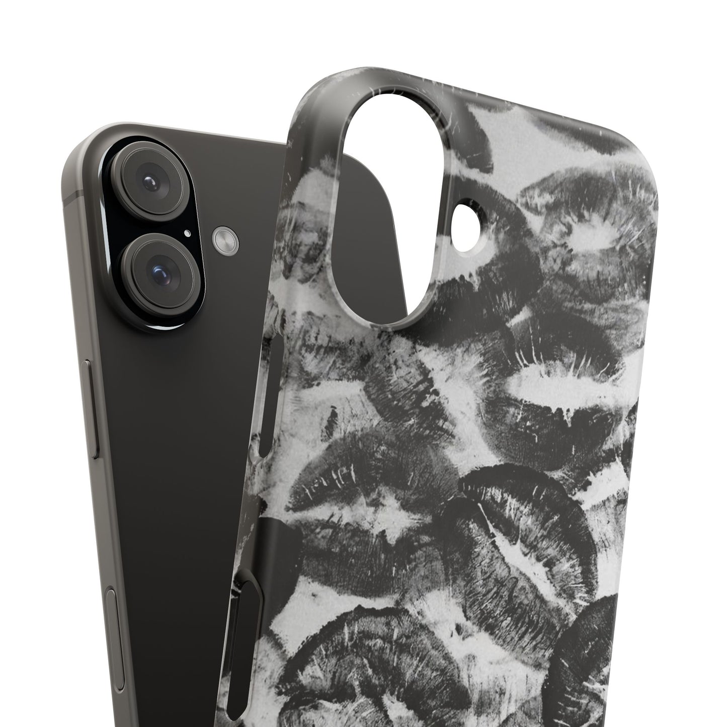 Black & White Kiss Print Case