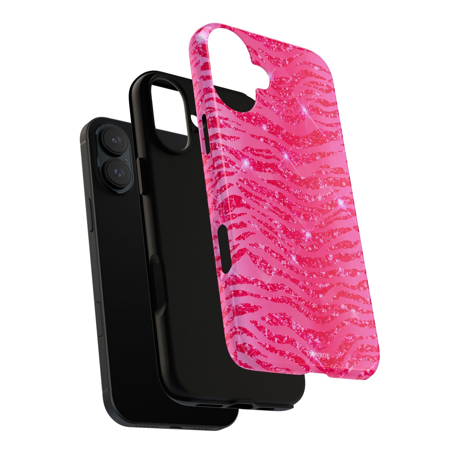 Pink Glitter Zebra Tough Case