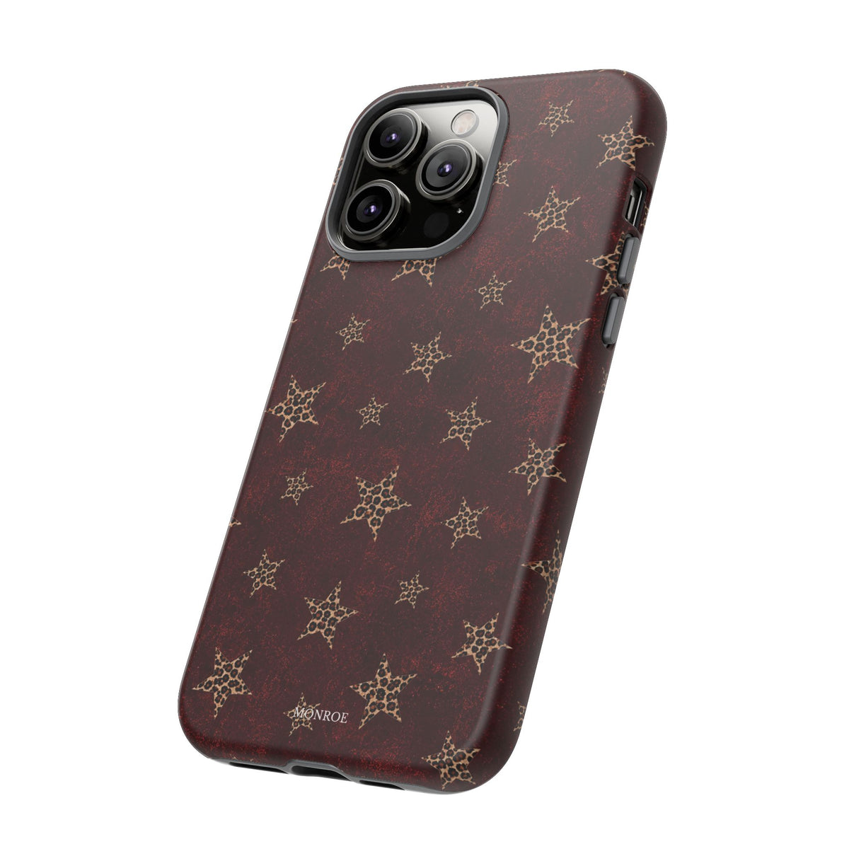 Burgundy Leopard Star Tough Case