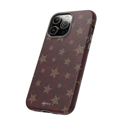 Burgundy Leopard Star Tough Case